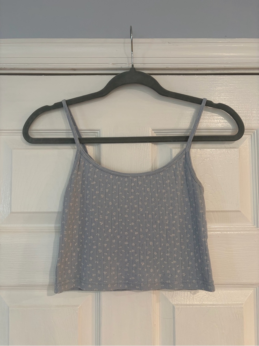 Light Blue Floral Brandy Tank